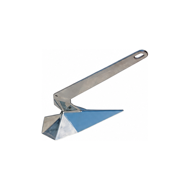 Compact stainless steel fluke anchor