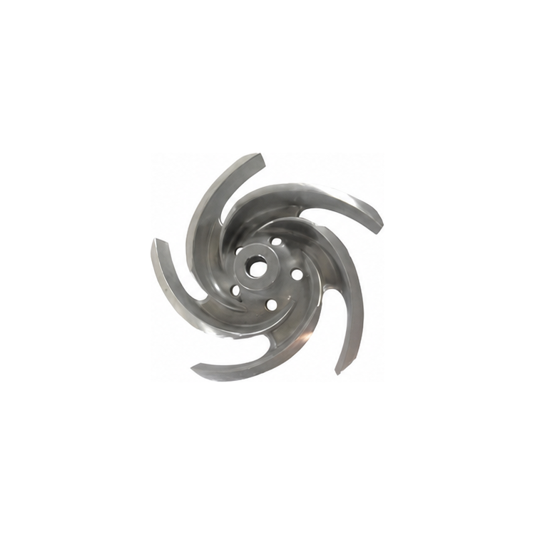 Curved blade agitator impeller